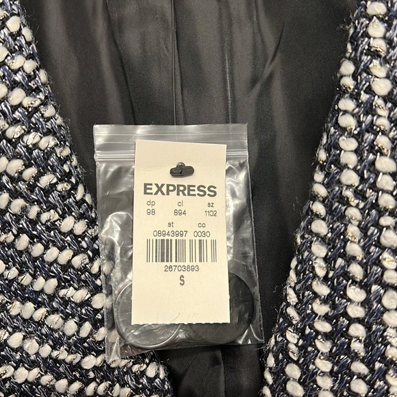 Express Tweed Metallic Blazer Coat - Picture 5 of 5